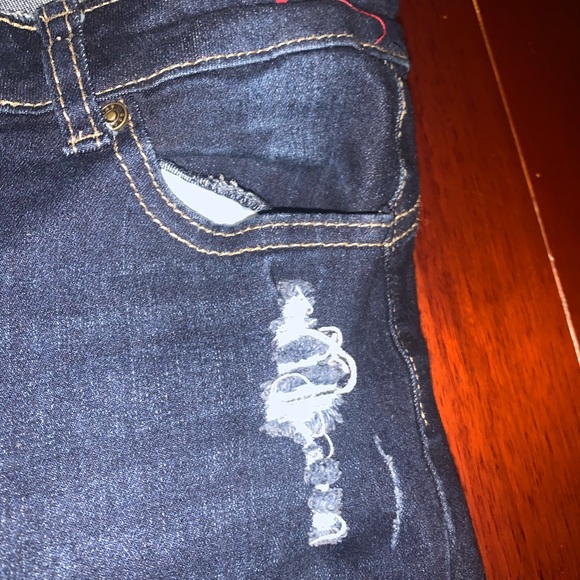 Navy Blue Ripped Jeans - Picture 5 of 7